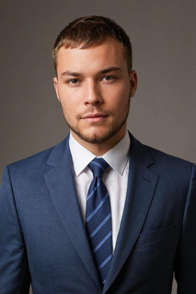 Porträt von Michael Kaiser, Gründer der KI-Agentur ArkeonTech, im blauen Anzug